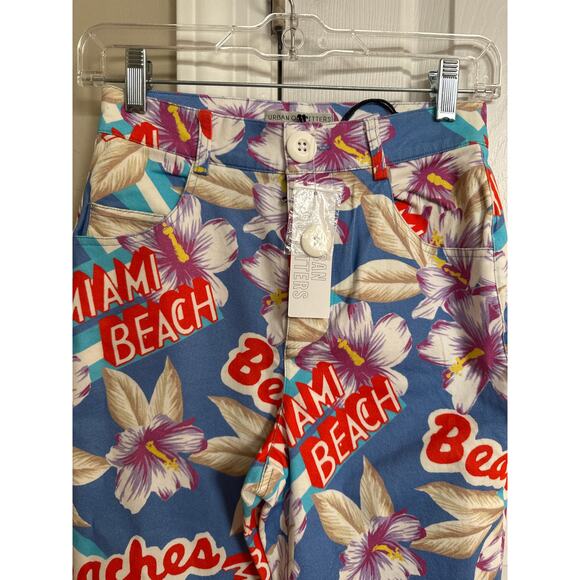 NWT Urban Outfitters Beaches Miami Beach Cropped Pants 26 - Picture 3 of 8
